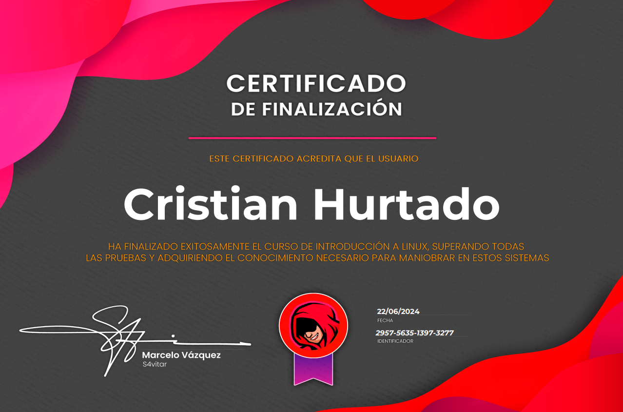 Certificado Introducción a Linux